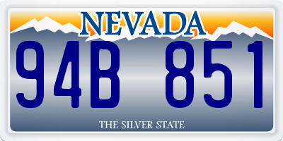 NV license plate 94B851