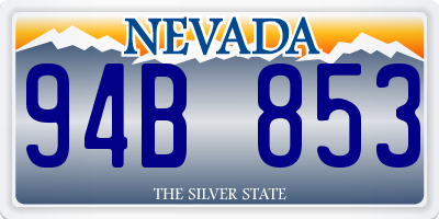 NV license plate 94B853