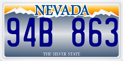 NV license plate 94B863
