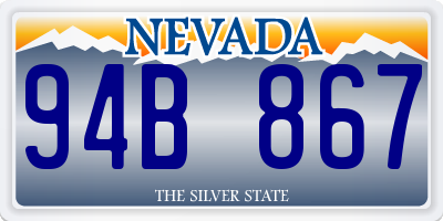 NV license plate 94B867