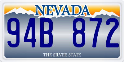 NV license plate 94B872