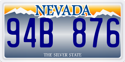 NV license plate 94B876