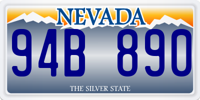 NV license plate 94B890