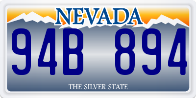 NV license plate 94B894