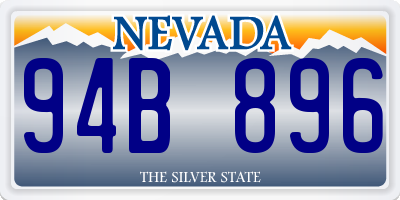 NV license plate 94B896