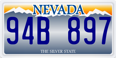 NV license plate 94B897