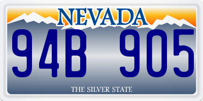 NV license plate 94B905