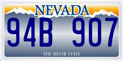 NV license plate 94B907