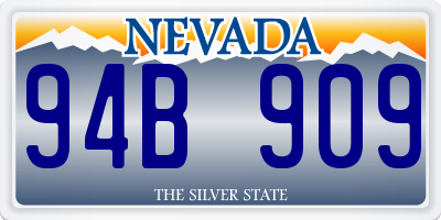NV license plate 94B909