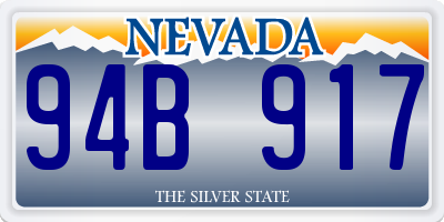 NV license plate 94B917