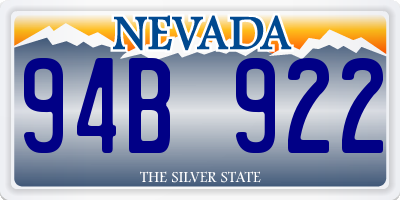 NV license plate 94B922