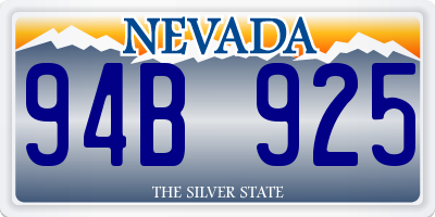 NV license plate 94B925