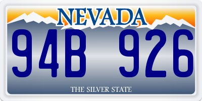 NV license plate 94B926