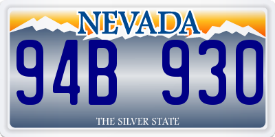 NV license plate 94B930