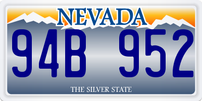 NV license plate 94B952