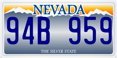 NV license plate 94B959