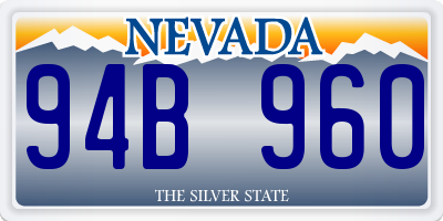 NV license plate 94B960