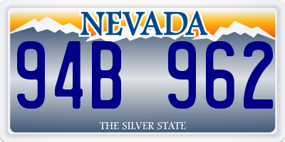 NV license plate 94B962