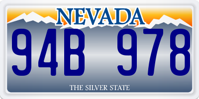 NV license plate 94B978