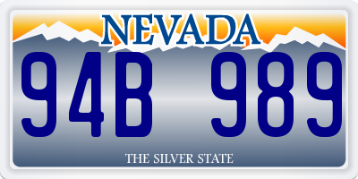 NV license plate 94B989