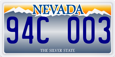 NV license plate 94C003