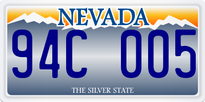 NV license plate 94C005