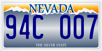 NV license plate 94C007