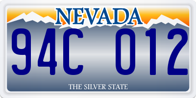 NV license plate 94C012