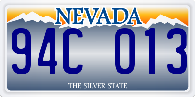 NV license plate 94C013