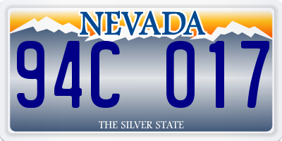 NV license plate 94C017