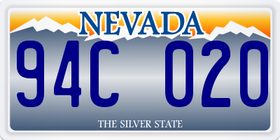 NV license plate 94C020