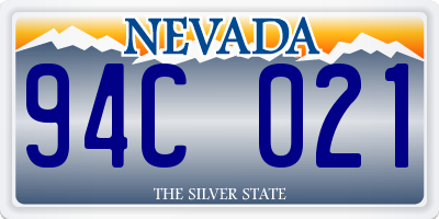 NV license plate 94C021