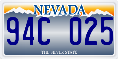 NV license plate 94C025