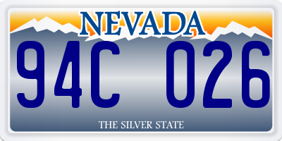 NV license plate 94C026