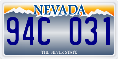 NV license plate 94C031