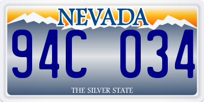 NV license plate 94C034