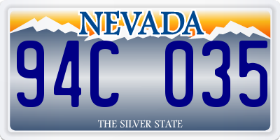 NV license plate 94C035