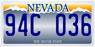 NV license plate 94C036