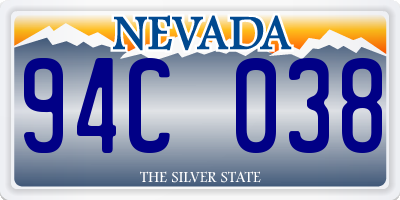 NV license plate 94C038