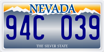 NV license plate 94C039