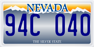 NV license plate 94C040