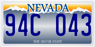 NV license plate 94C043