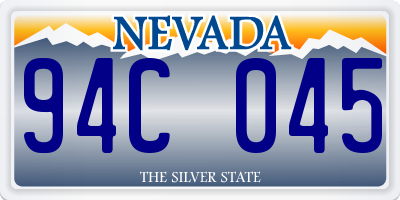 NV license plate 94C045