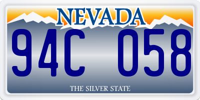 NV license plate 94C058