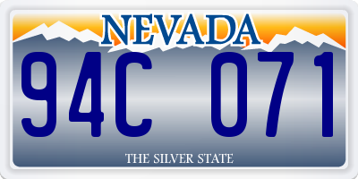 NV license plate 94C071