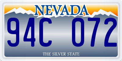 NV license plate 94C072