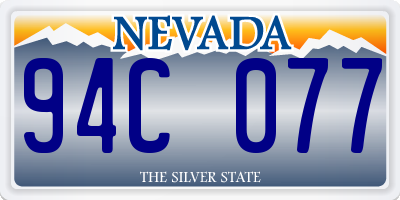 NV license plate 94C077