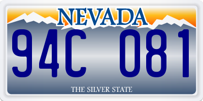 NV license plate 94C081