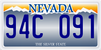 NV license plate 94C091