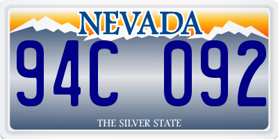 NV license plate 94C092